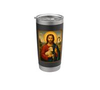 Icône catholique de Jésus le Bon Pasteur Gobelet isotherme en acier inoxydable double paroi