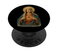 Icône catholique de la Sainte Vierge Mère Marie PopSockets PopGrip Adhésif