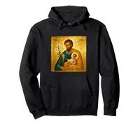 Icône catholique de Saint Joseph avec l'enfant Jésus Sweat à Capuche