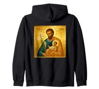 Icône catholique de Saint Joseph avec l'enfant Jésus Sweat à Capuche
