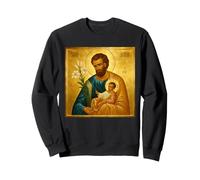 Icône catholique de Saint Joseph avec l'enfant Jésus Sweatshirt