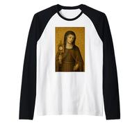 Icône catholique de Sainte Claire d'Assise Manche Raglan