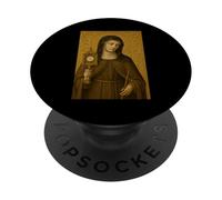 Icône catholique de Sainte Claire d'Assise PopSockets PopGrip Adhésif
