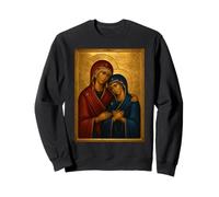 Icône catholique orthodoxe Sainte Anne et Marie la Mère Sweatshirt