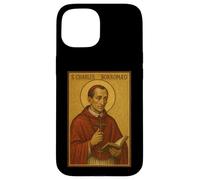Icône catholique Romaine de Saint Charles Borromeo Coque pour iPhone 15