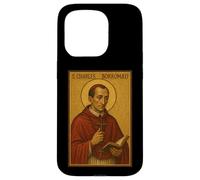 Icône catholique Romaine de Saint Charles Borromeo Coque pour iPhone 15 Pro
