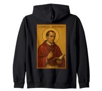 Icône catholique Romaine de Saint Charles Borromeo Sweat à Capuche