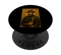 Icône catholique Romaine de Saint Damien de Molokai PopSockets PopGrip Adhésif