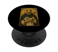 Icône catholique Romaine de Saint Dominique PopSockets PopGrip Adhésif