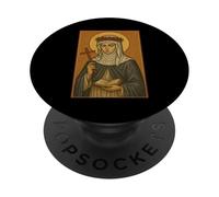 Icône catholique Romaine de St. Catherine de Sienne PopSockets PopGrip Adhésif