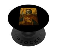 Icône catholique Romaine du Roi Baudouin IV PopSockets PopGrip Adhésif