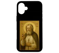 Icône chrétienne orthodoxe de Saint Séraphim Coque pour iPhone 16 Plus