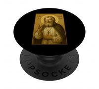 Icône chrétienne orthodoxe de Saint Séraphim PopSockets PopGrip Adhésif