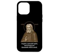 Icône chrétienne orthodoxe de Saint Séraphin de Sarov Coque pour iPhone 12 Pro Max
