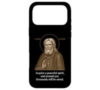 Icône chrétienne orthodoxe de Saint Séraphin de Sarov Coque pour iPhone 17 Pro Max