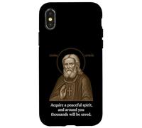 Icône chrétienne orthodoxe de Saint Séraphin de Sarov Coque pour iPhone X/XS