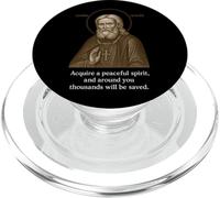 Icône chrétienne orthodoxe de Saint Séraphin de Sarov PopSockets PopGrip pour MagSafe