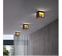 Icone Cubo 1.10 Decken-/Wandleuchte, titane / blanc