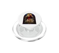 Icône d'art de Jésus Le Berger en vitrail agneaux et Loups PopSockets PopGrip pour MagSafe