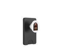 Icône d'art de Jésus Le Berger en vitrail agneaux et Loups PopSockets PopWallet pour MagSafe