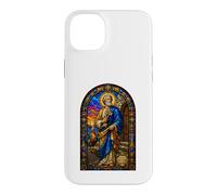 Icône d'art mosaïque de la cathédrale Gothique de Saint Peter Keys Coq Coque pour iPhone 14 Plus