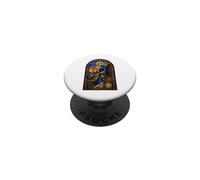 Icône d'art mosaïque de la cathédrale Gothique de Saint Peter Keys Coq PopSockets PopGrip Adhésif