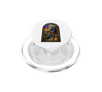 Icône d'art mosaïque de la cathédrale Gothique de Saint Peter Keys Coq PopSockets PopGrip pour MagSafe