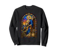 Icône d'art mosaïque de la cathédrale Gothique de Saint Peter Keys Coq Sweatshirt