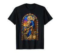 Icône d'art mosaïque de la cathédrale Gothique de Saint Peter Keys Coq T-Shirt