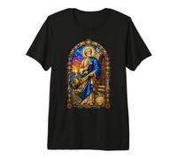 Icône d'art mosaïque de la cathédrale Gothique de Saint Peter Keys Coq T-Shirt Haut de Gamme