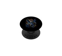 Icône de Bataille catholique sacrée de l'archange Saint Michel Bleu PopSockets PopGrip Adhésif