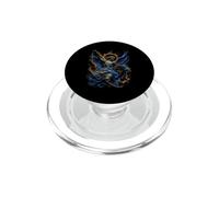 Icône de Bataille catholique sacrée de l'archange Saint Michel Bleu PopSockets PopGrip pour MagSafe