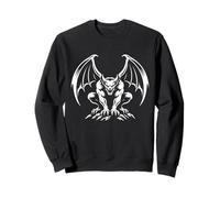 Icône de créature démon ailé accroupi Art Sombre Fantaisie Sweatshirt