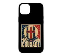 Icône de Guerrier médiéval Casque Chevalier Croisade Coque pour iPhone 14 Plus