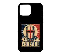 Icône de Guerrier médiéval Casque Chevalier Croisade Coque pour iPhone 16 Pro Max