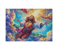 Icône de Jésus sur la mer orageuse 300 Pièces Puzzle Collectionneur en Carton Anti-Déchirure Haute Difficulté Motif Complexe Décoration Murale Collection Cadeau Premium 300 PCS