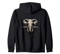 Icône de la Faune Africaine tête d'éléphant Sweat à Capuche