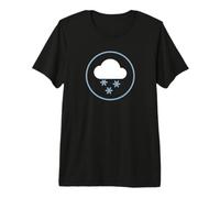 Icône de Neige tempête Hiver Blizzard Météo T-Shirt Haut de Gamme