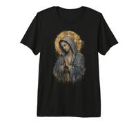 Icône de prière catholique Gothique de la Vierge Marie T-Shirt Haut de Gamme
