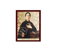 Icône de Saint Gemma, faite à la main, icône grecque orthodoxe St Gemma Galgani, art byzantin à suspendre sur plaque en bois, décoration religieuse 30 x 40 cm