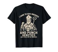 Icône de St Nicolas I Came to Give Presents and Punch Heretics T-Shirt