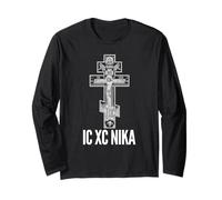 Icône du Crucifix chrétien orthodoxe Oriental Manche Longue