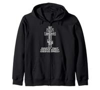 Icône du Crucifix chrétien orthodoxe Oriental Sweat à Capuche