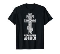 Icône du Crucifix chrétien orthodoxe Oriental T-Shirt