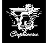 icône du signe du zodiaque Capricorne avec constellation avec triangle d'étoiles comme symbole alchimique Stickers muraux 42x43.2cm Décoration de carrosserie Blanc