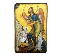 Icône en Bois Fait Main, Chrétienne orthodoxe Grecque, Representant Saint Jean-Baptiste / a0