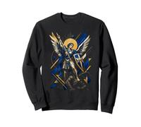 Icône géométrique épée et Bouclier Saint Michel Archange Sweatshirt