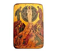 Icône grecque orthodoxe chrétienne en bois de la transfiguration du Christ - Icône religieuse en bois faite à la main - 9 x 7 cm / A0
