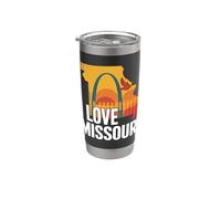 Icône I Love Missouri State Pride Arch Gobelet isotherme en acier inoxydable double paroi