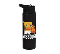 Icône I Love Missouri State Pride Arch Stainless Steel Insulated Water Bottle